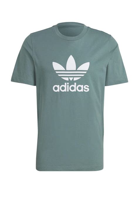 groene adidas shirt heren|T.